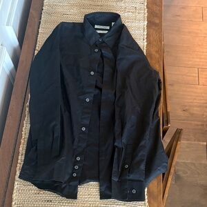 Calvin Klein Men's Slim Fit Stretch Button-Down Shirt - Black